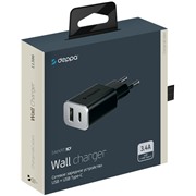 З/У Deppa (11386) USB + USB-C 3.4А, черный