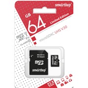Карта памяти MicroSDXC 64 Gb SmartBuy class 10 LE  SB64GBSDCL10-01LE