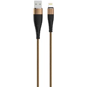 Кабель OLMIO (039054) Solid Apple 8-pin, капучино 1.2 м, 2.1A, усиленный