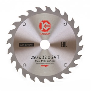 Диск пильный "Калибр" 250х32х30z (арт.130340)