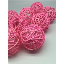 Ротанговые шары 7см В упаковке 8 шт. Цвет: бледно-розовый (light pink)