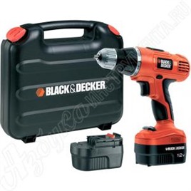 Аккумуляторная дрель-шуруповерт 12 В, BLACK&DECKER (B&D), EPC126BK