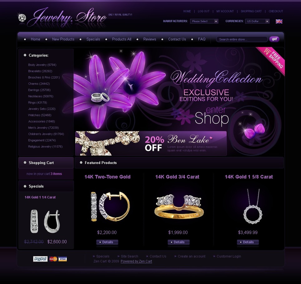 Фиолетовый дизайн сайта