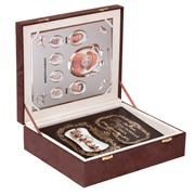 Родословная книга Тройка кож.облож. в подарочном футляре с фоторамкой