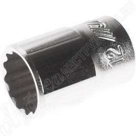 Головка торцевая двенадцатигранная 1/4", 12 мм, JTC, JTC-22612