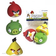 Рез. Набор д/ванны Т56592 Angry Birds Свинья, Красная птица, Желтая прица в сетке
