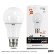  Gauss Лампа Gauss LED Elementary Globe 12W A60 E27 2700K 1/40 (LD23212)