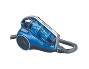 Пылесос Hoover TRE 1420 019, 400 Вт,безмешков., мощн.всас.250 Вт, синий/серебристый