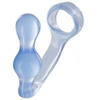 Toy Joy Manpower Plug &amp; Penisring, голубая 
Анальная втулка с эрекционным кольцом