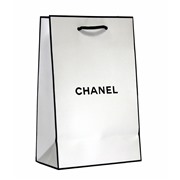 Пакет подарочный Chanel белый 23*14,5 см