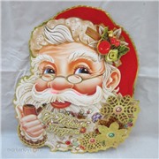 Панно Дед Мороз лицо 5887-3 картон 32см