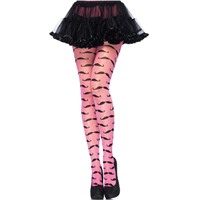 Leg Avenue колготки, розово-черные 
С задорным узором &#039;&#039;усы&#039;&#039;
