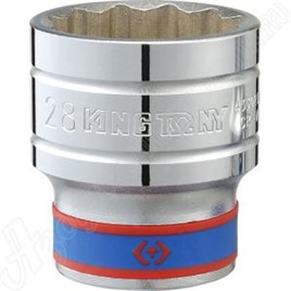 Головка торцевая стандартная двенадцатигранная 1/2", 22 мм, KING TONY, 433022M