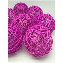 Ротанговые шары 9см В упаковке 8 шт. Цвет: фиолетовый (purple)