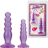 Doc Johnson Crystal Jellies Anal Trainer Kit, фиолетовые
Две анальные ёлочки