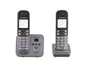 Радиотелефон Dect Panasonic KX-TG6822RUM серый металлик, автооветчик, АОН