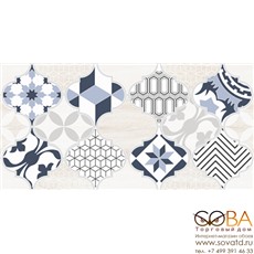 Декор Мореска  2 синий 1641-8630 20х40 купить по лучшей цене в интернет магазине стильных обоев Сова ТД. Доставка по Москве, МО и всей России