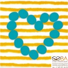 Декор Pamesa   Agatha Corazon Lineas Amarillo 20 x 20 купить по лучшей цене в интернет магазине стильных обоев Сова ТД. Доставка по Москве, МО и всей России