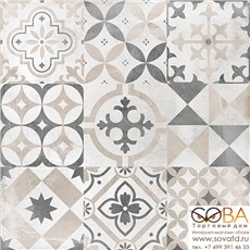 Керамогранит Цемент Стайл  орнамент 6046-0359 45х45 купить по лучшей цене в интернет магазине стильных обоев Сова ТД. Доставка по Москве, МО и всей России