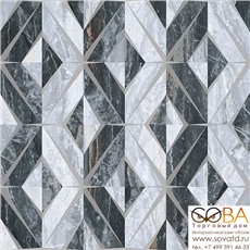 Декор Vitra  Bergamo Геометрический Микс Холодная гамма 7ЛПР 60х60 купить по лучшей цене в интернет магазине стильных обоев Сова ТД. Доставка по Москве, МО и всей России