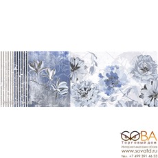Декор ITT Ceramic  Gaudi Decor Mila Blue (Mix) 25.3 x 70.6 купить по лучшей цене в интернет магазине стильных обоев Сова ТД. Доставка по Москве, МО и всей России