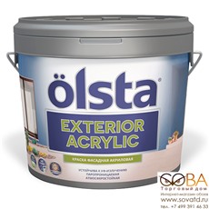 Краска Olsta Exterior Acrylic купить по лучшей цене в интернет магазине стильных обоев Сова ТД. Доставка по Москве, МО и всей России
