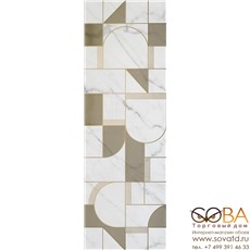 Декор Marazzi  Allmarble Wall Golden White Satin Decoro Club 40x120 купить по лучшей цене в интернет магазине стильных обоев Сова ТД. Доставка по Москве, МО и всей России