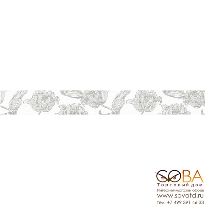 Бордюр Mallorca  Grey Floris 7,5x63 купить по лучшей цене в интернет магазине стильных обоев Сова ТД. Доставка по Москве, МО и всей России