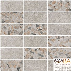 Мозаика Vitra  Beton-Terrazzo Микс Темный Лаппато Ректификат (5х10) 31,5х28 купить по лучшей цене в интернет магазине стильных обоев Сова ТД. Доставка по Москве, МО и всей России