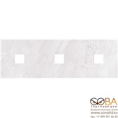 Декор Мармара  (с 3-мя вырезами 5,6х5,6) серый 20х60 купить по лучшей цене в интернет магазине стильных обоев Сова ТД. Доставка по Москве, МО и всей России