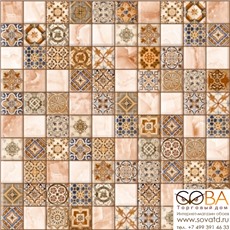 Мозаика Орнелла арт- коричневая 5032-0199 30х30 купить по лучшей цене в интернет магазине стильных обоев Сова ТД. Доставка по Москве, МО и всей России