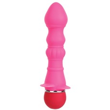 Розовый вибромассажер для анальной стимуляции PURRFECT SILICONE ANAL VIBRATOR PINK - 12,7 см.