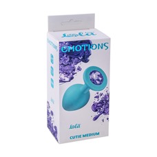 Анальная пробка Emotions Cutie Medium Turquoise light purple crystal 4012-04Lola