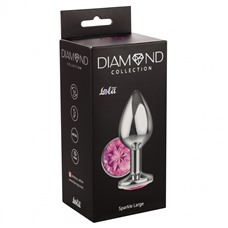 Анальная пробка Diamond Pink Sparkle Large 4010-03Lola