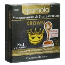 Классические презервативы Crown - Okamoto, 3 шт.