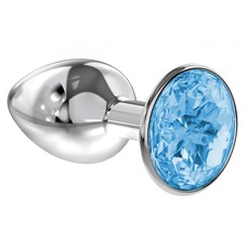 Анальная пробка Diamond Light blue Sparkle Small 4009-04Lola