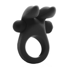 Виброкольцо Bunny Cockring Black SH-MJU009BLK