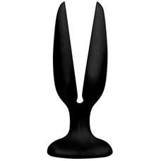 Чёрная пробка-бутон MENZSTUFF FLOWER BUTT PLUG 5INCH - 13,5 см.