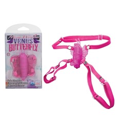 Вибро-бабочка на ремешках Micro Wireless Venus Butterfly Pink 0601-26CDSE