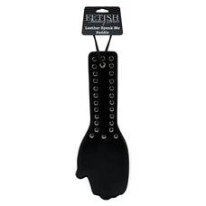 Чёрная шлёпалка в форме ладошки  SPANK ME PADDLE - 28,5 см.