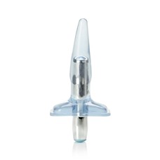 Голубая анальная пробка Vibrating High Intensity Probe - 9,5 см.