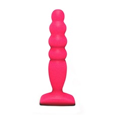 Розовый анальный стимулятор Large Bubble Plug - 14,5 см.