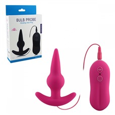 Вибростимулятор анальный розовый Bulb Probe Vibrating Anal Plug 10089008