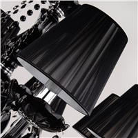 Подвесная хрустальная люстра "классика" чёрная