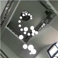 Подвесной стеклянный светильник "Матовые шары"