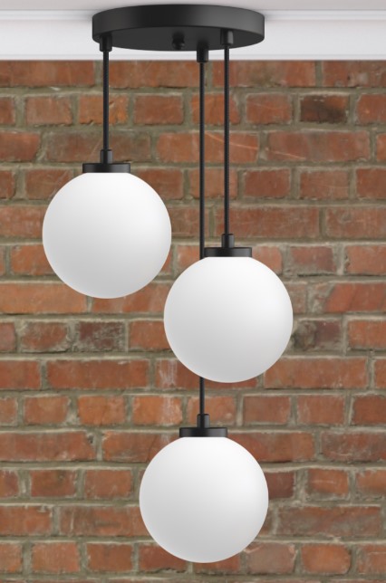 Подвесной светильник на три плафона "Идея" шары