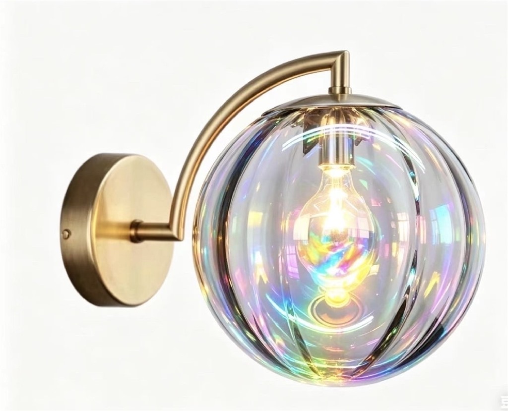 Бра настенное стекло и металл золото современный стиль