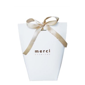 Пакет бумажный MERCI белый 16,5х13,5х8см.BAG MERCI