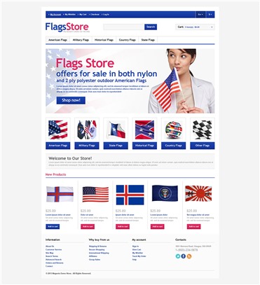 Responsive Flags Store