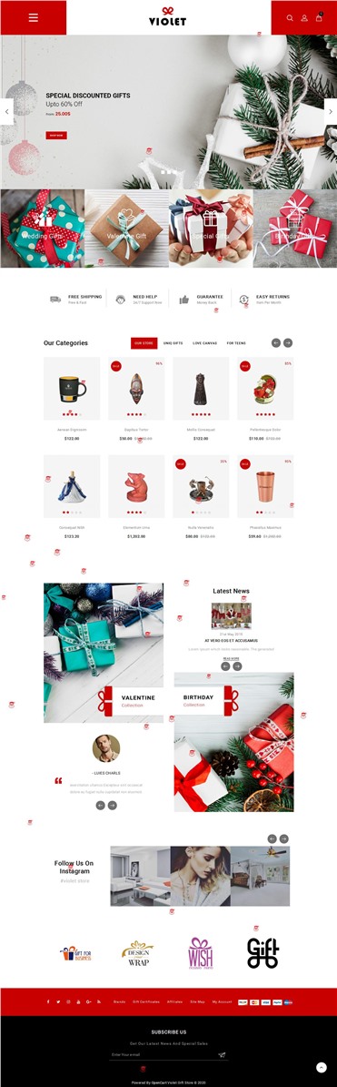 Violet - The Gift Store Responsive